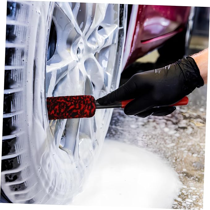 STOBAZA 12pcs Wheel Cleaner Brush Set Bendable for Easy Detailing Flexible Tire Brushes for Car Wash Auto Detailing and Vehicle Care Soft Bristles for Grime Removal