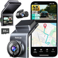 BOTSLAB 4K Dual Dash Cam Front and Rear [2026 Upgraded], STARVIS 2 Sensor, 64GB Card Included, Voice Control, 5GHz WiFi Dashcam Front and Rear Camera, Built in GPS, WDR Night Vision, 24H Parking Mode