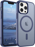 SUPFINE Magnetic for iPhone 13 Pro Max Case (Compatible with MagSafe) (Military Grade Drop Protection) Slim Translucent Matte Shockproof Phone Cover,Lavender Gray