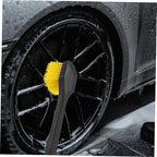 2pc Long Handle Wheel Cleaning Brush Set for Car Detailing Tire Brush Hard Bristles for Rim and Tire Scrub