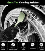 YeewayVeh 8PCS Ultimate Wheel and Tire Brush Kit | 2-Size 360° Bendable Rim Brushes, Boar Hair Detailing Brush, Tire Shine Applicators & Microfiber Towel | Complete Scratch-Free Cleaning & Shining Set
