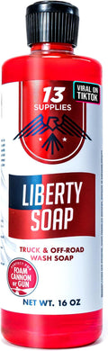 Liberty Foaming Car Wash Soap for Foam Cannon - pH Neutral Car Shampoo for Car Wash Foam Gun Pressure Wash, Thick Snow Pre-Wash Tackles Dirt, Safe for All Vehicles, Avoid Scratches on Trucks 16 fl oz