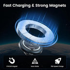 OHLPRO for iPhone 17 Pro Max MagSafe Car Charger Cup Holder Mount, 15W Fast Wireless Magnetic Charging Phone Holder for iPhone 16 15 14 13 Series, Adjustable Car Mount with Large Cup Base, Black