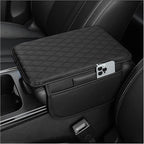Stacool Upgraded Car Center Console Cover,Microfiber Leather Car Armrest Cover Cushion with 2 Storage Bags,Universal Car Armrest Storage Box (Black)