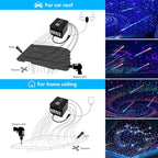 AKEPO 36W 4 Color Twinkle Fiber Optic Starlights Headliner Lights Kit, Optical Fibers Music Sync Bluetooth APP Control Starlight Kit, 2000pcs*13.1ft +240pcs Colorful Shooting Star