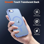 SUPFINE Magnetic for iPhone SE Case 2022 (3rd)/2020 (2nd), iPhone 8 Case (Compatible with MagSafe) (Military Grade Drop Protection) Slim Translucent Matte Phone Case, Blue Purple