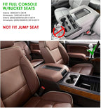 LFOTPP 3PCS Center Console Organizer for 2014-2018 Chevy Silverado/GMC Sierra 1500& 2015-2019 Silverado & Sierra 2500HD/3500HD Accessories- Full Console w/Bucket Seats Only