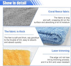 6PCS Car Drying Towel, 16" × 15" Double Sided Microfiber Towels for Cars Detailing, Absorbent Extra Large Cleaning Cloth, 450 GSM Car Detailing Wash Towels for Cars, Trucks, SUVs (Multicolor)