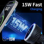 Magnetic Phone Holders for Your Car, Magsafe Cooling Car Mount Charger, Vent & Dashboard Cell Phone Mount, 15W Wireless Fast Charging for iPhone & Android, 360 Rotatable & Hands Free, Car Accessories