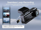 Dash Cam 2.5K WiFi, Dash Camera for Cars with 32GB Card, Mini Dashcam Car Camera, WDR Night Vision,Voice Control, 24H Parking Mode, Support 128GB Max, Front Camera Only