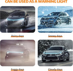 Car Under Hood LED Light Strip 70 Inch Waterproof Flexible Silicone Dynamic Scan Startup Effect Daytime Running Lights 12V Universal Fit for Cars Trucks SUVs Exterior Decoration Kit