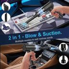Handheld Car Vacuum Cleaner, 20000Pa Ultra-Strong Suction & Air Duster 2-in-1, Cordless Brushless Motor Portable Vacuum, 100W High Power Mini Vacuum for Car Interior, Home, Office, Pet Hair