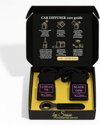 Car Diffuser Duo “La Belle Vie & Black OPM” – Inspired by Designer Women’s Scents – Elegant, Long-Lasting Car Fresheners – Gift-Ready - Fragrance By Sasso