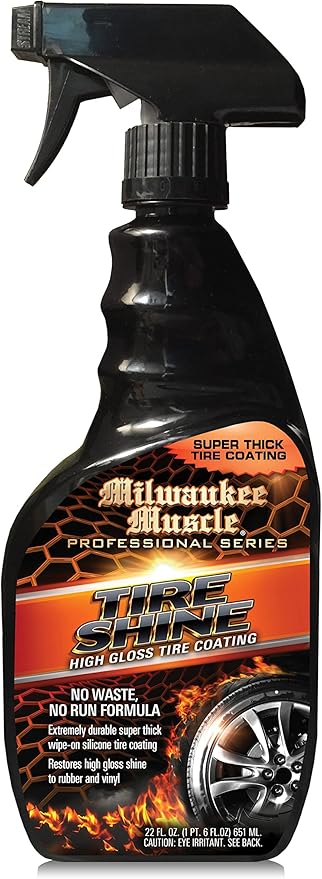 Tire Shine 22oz Spray - High Gloss Tire Coating - High Gloss Finish for Rubber and Vinyl