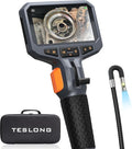 Articulating Borescope with Dual Lens Endoscope Camera, Teslong Two-Way Articulated Industrial Inspection Camera with LED Light, Flexible Mechanic Fiber Optic Snake Scope Cam for Wall Automotive-5FT