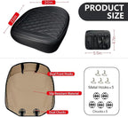 BEITK,2 Pack Leather Front Car Seat Cover Bottom Car Seat,Anti-Slip and Full Wrap Driver Car Seat Protectors Storage Pocket,Luxury Waterproof Bottom Auto Seat Cushion Pad MatMost Vehicles(Black)