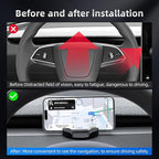 Dashboard Phone Mount for Tesla Model 3 Y Car Cell Phone Holder Silicone Non-Slip Phone Stand Compatible with All Smartphones (for 24-25 Model 3 Highland & 25 Model Y Juniper)