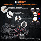 LEDMIRCY R2 Pure White Rock Lights Kit with Roker Switch Wire Harness 12PCS LED Rock Lights White for Offroad Truck ATV UTV SUV Underglow Light Trail Rig Light Under Body High Power Waterproof