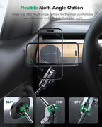 for Tesla Phone Mount,for Mag-Safe Door-Install Phone Holder, Compatible with Model Y (2025-2019) & Model 3 (2023-2017), Magnetic Car Phone Mount for iPhone 17/16/15/14/13/12, Tesla Accessories
