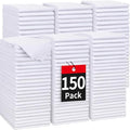White Microfiber Cleaning Cloth, 150 Pack Shop Towels All-Purpose Cleaning Rags, Bulk Lint-Free Washcloth Reusable Microfiber Towels for Cars Mechanic Garage & Housekeeping 11.5"*11.5"