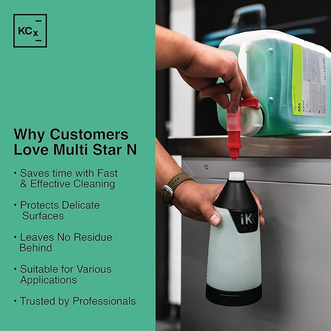 KOCHCHEMIE - Multi Star N - Phosphate & NTA-Free Alkaline Multi-Purpose Cleaner Easily Dissolves & Removes Exterior Road and Organic Grime; Safe on Paint, Glass & All Wheel Types - 5L