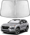 EcoNour Windshield Sunshade Compatible for Hyundai Santa Fe 2013-2016 2017 2018, Sun Visor for Front Windshield & Window Sun Shade Cover, UV Heat Blocker & Protector, Car Accessories
