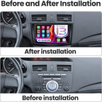 Car Stereo for Mazda 3 2010-2013: 4+64GB, Wireless CarPlay &Android Auto Car Radio, 9" HD Touchscreen Receiver, GPS, BT5.4, FM, SWC, 1080P Backup Camera (Fit for Bose System)