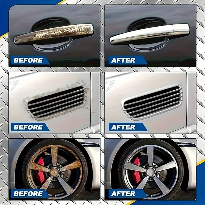 100ml Metal Rusts Remover Car Rust Stain Remover Inhibitor Irons Out Fallout & Stop Rust Removers Spray Coating polishing Lubricant for Screws Door Wheels Hinge Chains Bolts Paint