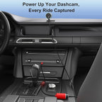J&D USB C Male to 12V Car Cigarette Lighter Socket Female Converter Cable, 12V 18W Power Cable for Dash Cam, GPS, Car LED Light Strips, Red, 1 ft