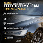 Waterless Car Wash Spray, High-lubricity Ingredients Safe Formula, 3-in-1 Ceramic Protective Coating, Motorcycle Cleaner, Car Cleaning Spray for Detailing, Spray and Wash for SUV, Truck, RV 2 Pack