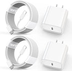 iPhone 17 16 15 Charger Fast Charging, 2Pack 10FT Extra Long USB C to C Fast Charging Cord Woven Cable 20W USB C Charger Block for iPhone 17 Pro Max/Air/16 Plus/15/15 ProMax/iPad Pro/Air/Mini/AirPods