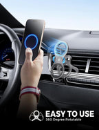eSamcore Fits MagSafe Car Mount Strong N52 Magnets car Vent Magnetic Phone Mount Adjustable Air Vent Cell Phone Holder Clip for iPhone 16/15/ 14/13/ 12/ Pro Max [1 Pack]