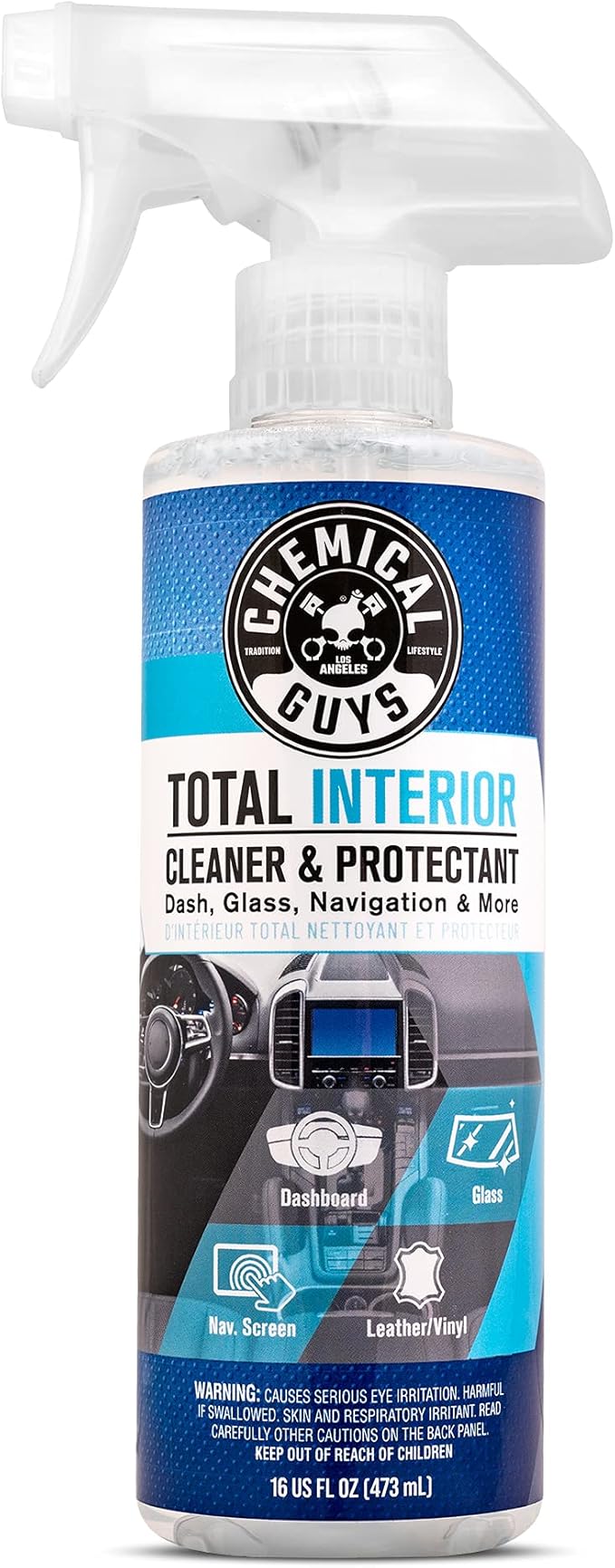 Chemical Guys CWS207 Extreme Bodywash & Wax Foaming Car Wash Soap (1 Gallon) and Total Interior Cleaner and Protectant (16 fl oz) Bundle