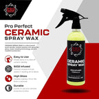 Ceramic Spray Wax (16oz)-ceramics spray coating polish spray wax, polish with beading technology formulated with reactive SIO2 infused silica based with dirt repellent like protection.