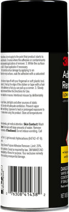 3M Adhesive Remover, 12 oz., Quickly Remove Adhesive, Attachment Tape, Tar, Wax & Adhesive Residue, Low VOC <20%, No Residue Left Behind, Easy-to-Use Formula, Also Works on Glass & Vinyl (03618VOC20)