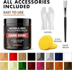 FORTIVO Leather Recoloring Balm, Color Restorer, Scratch Remover, Couch Paint and Repair, Leather Balm for Couches