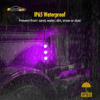 Partsam 1Pc Dual Revolution 17 LED Watermelon Light for Semi Truck, Red Stop Turn Signal and Marker to Purple Auxiliary Light, Underglow Light Compatible with Freightliner Kenworth Peterbilt