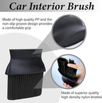 Car Interior Brush, Automotive Interior Dusting Brush, Car Accessories Interior Cleaning Brush,Detailing Brush Dusting for Car Interior, Dashboard, Air Conditioner Vents, Leather, Computer (Black)