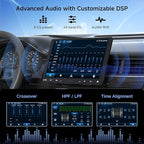 ATOTOZONE A5L 10inch Adaptive Double DIN & Single DIN Car Stereo, Floating Screen Android Radio, Wireless CarPlay&Android Auto, WiFi/USB/Bluetooth, MirrorLink, 24B EQ DSP, AI Chat, GPS Track, 2G+32G