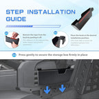 EDBETOS Tacoma Center Console Organizer Compatible with 2024 2025 2026 Toyota Tacoma Hanging Tray Passenger Side Storage Box Interior Accessories, Upgrade Your Interior with Smart Storage, ABS Black