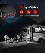 RV Backup Camera for Furrion pre-Wired System Pre-Wired:7" HD 1080P Video Recording Split Screen Rear View Camera,170°Wide Angle with IR Night Vision Back up Camera for RVs Campers and Trailers