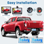 7-inch Backup Camera Ease-Setup for Cars: HD 1080P Touch Key Rear View Camera Real Time Image - Waterproof Reverse Camera for Van SUV Truck Y16