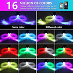 Starlight Headliner Kit,Twinkle + Music Sync Dual Color Fiber Optic Star Ceiling Lights with APP Remote Control, RGBW Shooting Star Lights for Car/Home Ceiling Decor, 1000pcs 9.8ft
