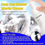 for Tesla Interior Cleaner Kit 9PCS, Foam Seat Cleaner Safe for Tesla Black & White Vegan Leather, with Screen Cleaner, Plastic Restorer, Car Detailing Kit for Model Y/3/S/X Accessories
