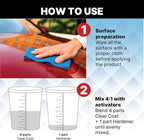 FinishX Automotive Refinishing Ultimate Clear Coat (FC1000-1 Gallon) 4:1 Kit with Medium Activator/Hardener (FH1020-1 quart)- FH1020 FH1020