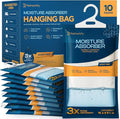 Moisture Absorbers and Humidity Absorber Bags for Closet - 10 Pack High-Efficiency Moisture Absorber and Humidity Packs for Home, Moisture Bags and Dehumidifier Bags for Car Fragrance Free, 10 Pack