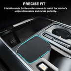 Center Console Coin Box Organizer Compatible with Ford F150 2021-2026 & F150 Lightning 2022-2026 Interior Accessories Coin Holder Secondary Storage Box ABS Plastic
