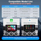 Wireless Carplay Retrofit Kit Decoder Module for Mercedes Benz NTG5.0 B C GLC CLA GLA Class W205 2015-2018 Year, Support Wireless Android Auto, Reverse Camera, Original Car OEM Control