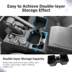 LUWU 2026 4Runner Center Console Cup Holder Compatible with 2025 2026 Toyota 4Runner Interior Accessories Center Console Silicone Cup Holder Insert 4Runner 2026 Accessories 4 Runner 2026 Accessory