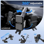 3-in-1 Car Phone Holder [122+LBS Strongest Suction & Stable Clamp Arm] 360° Adjustable Car Phone Mount, Cell Phone Holders for Your Car for Dashboard Vent, All Smartphones & Car Models